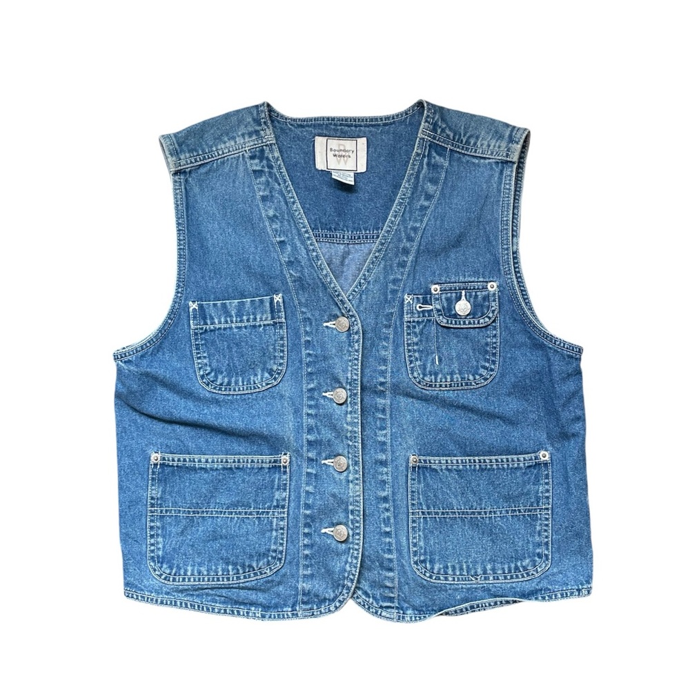 Vintage 90’s Cargo Style Denim Vest